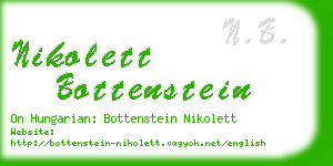 nikolett bottenstein business card